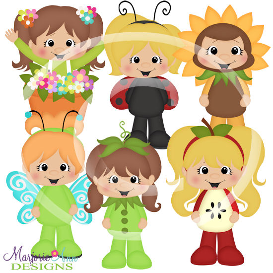 Halloween Costume Kids 3 SVG Cutting Files + Clipart - Click Image to Close